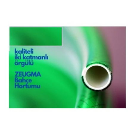 YEŞİL 1/2 ÖRGÜLÜ SİLİKONLU BAHÇE HORTUMU 25 METRE