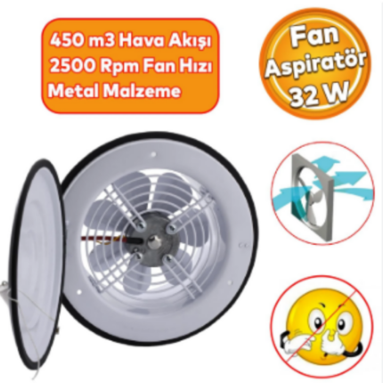 BANYO-WC HAVALANDIRMA ASPİRATÖRÜ (ULTRA SESSİZ) 100 MM